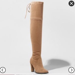 a new day camel colored suede knee high boots size 6.5